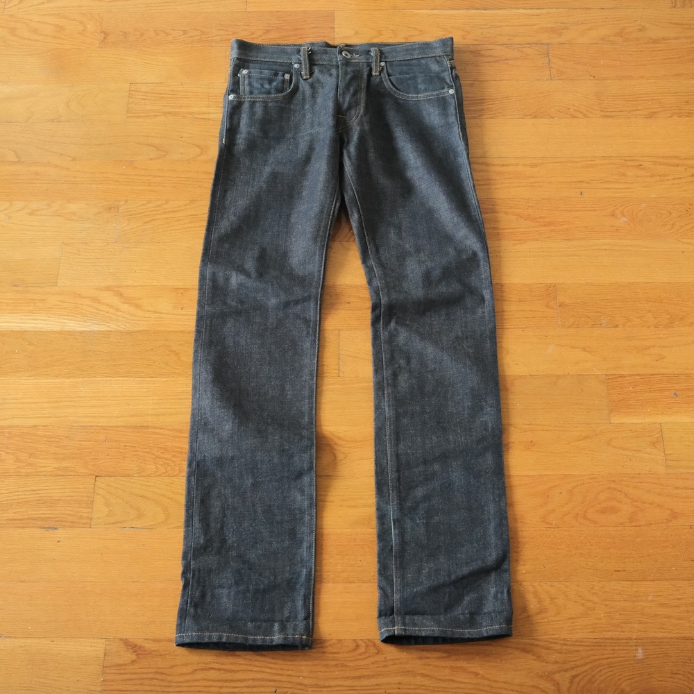 Baldwin The Samuel Slim Straight Jeans Mens Indigo Raw Denim 28 USA Selvedge